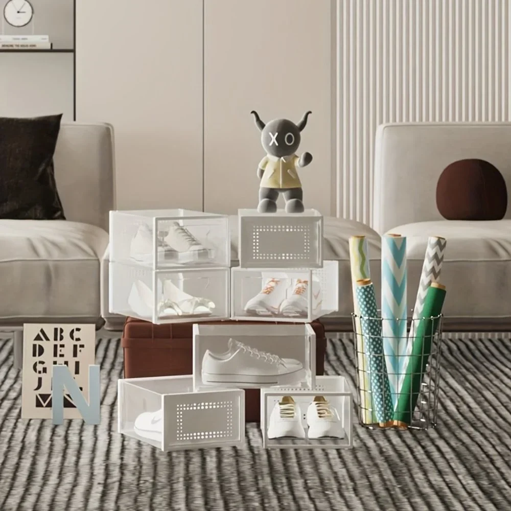 Plastic Stackable Transparent Shoe Cabinet